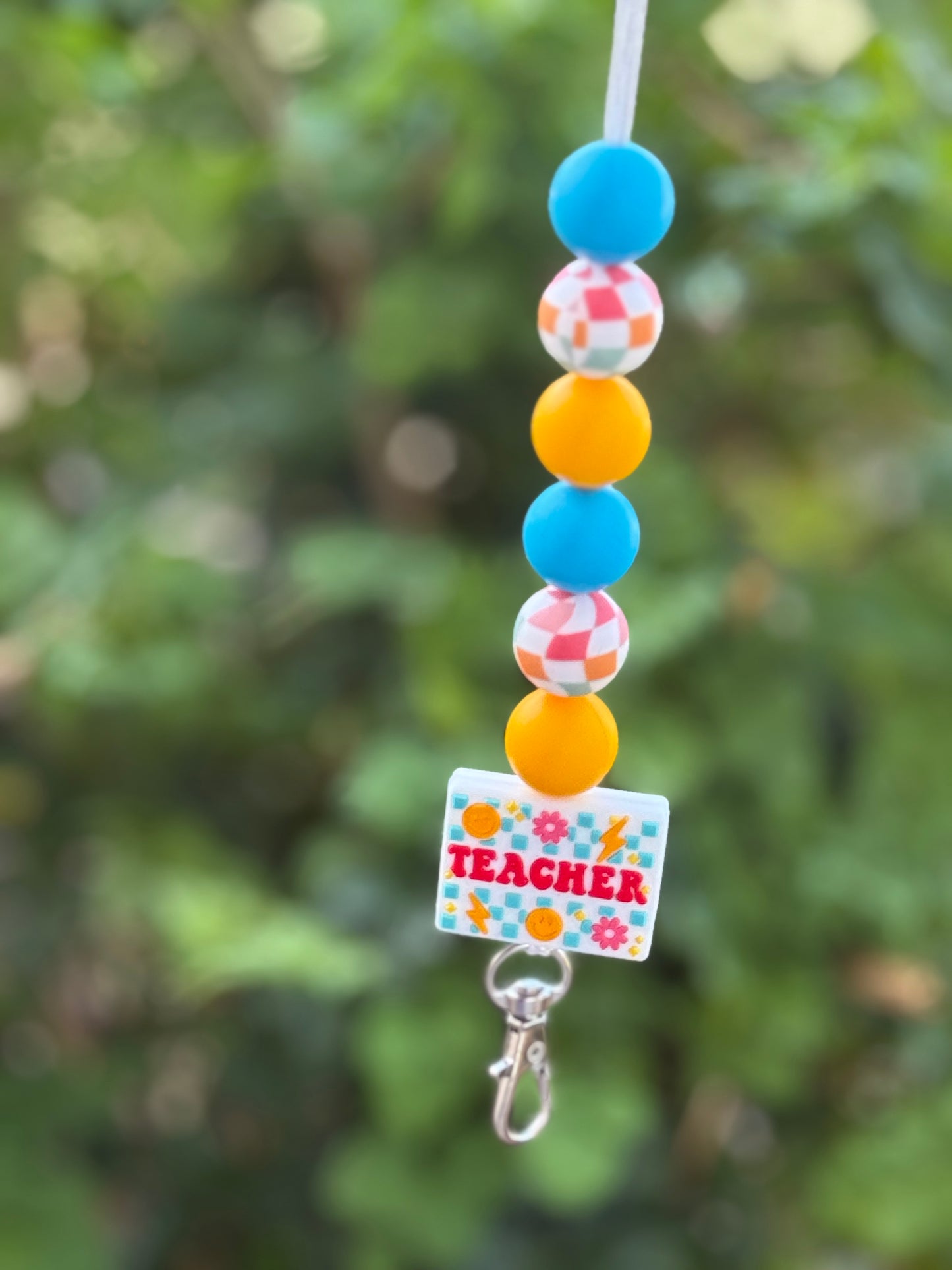 Checkered Teacher - Lanyard