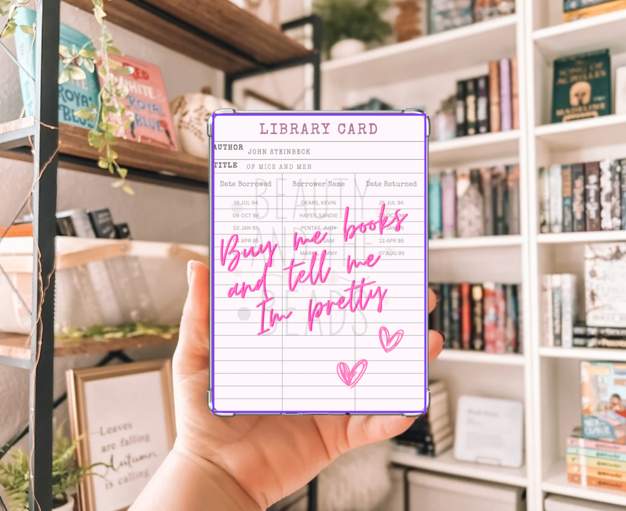 Buy Me Books - Insert