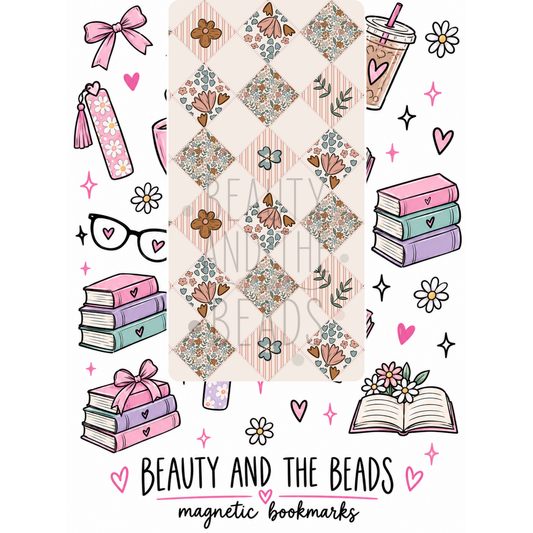 Floral Patchwork - Magnetic Bookmark