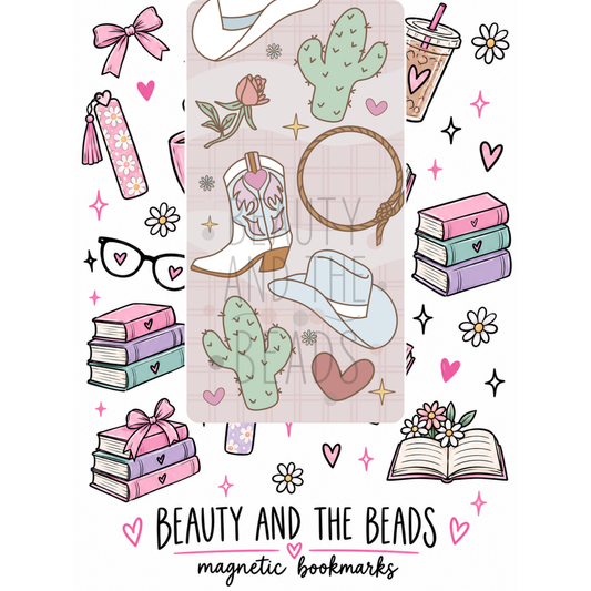 Pink Cowboy - Magnetic Bookmark