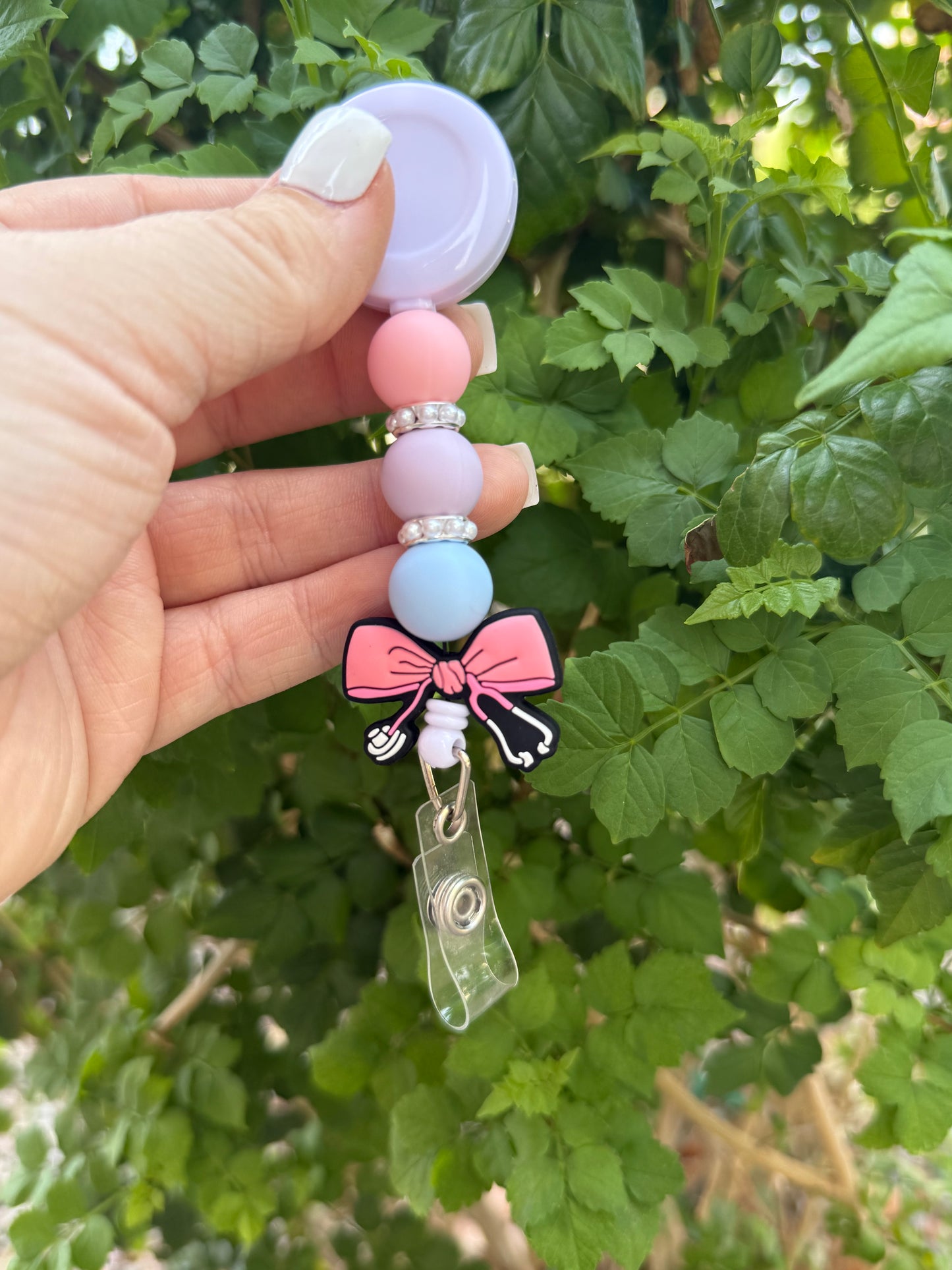 Pink Bow - Badge Reel