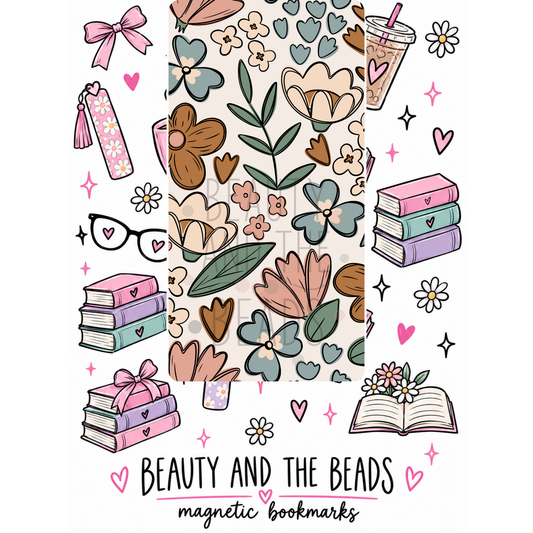 Pastel Floral - Magentic Bookmark