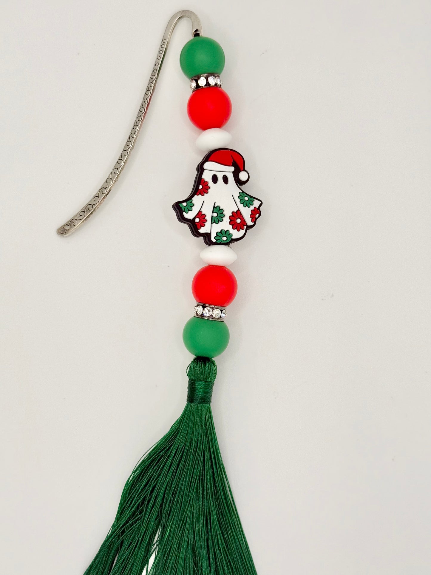 Floral Christmas Ghost - Bookmark
