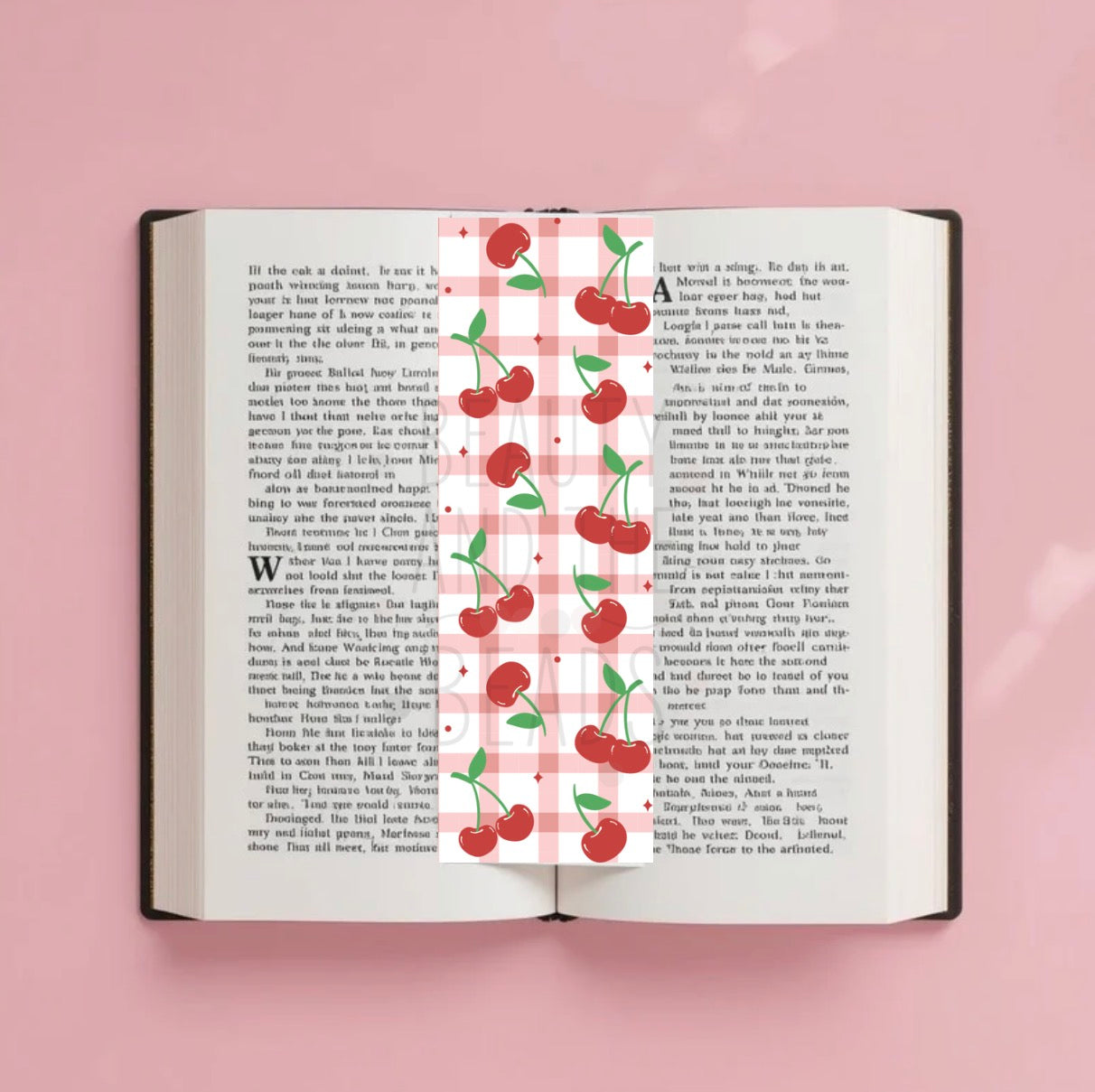 Gingham Cherry - Bookmark