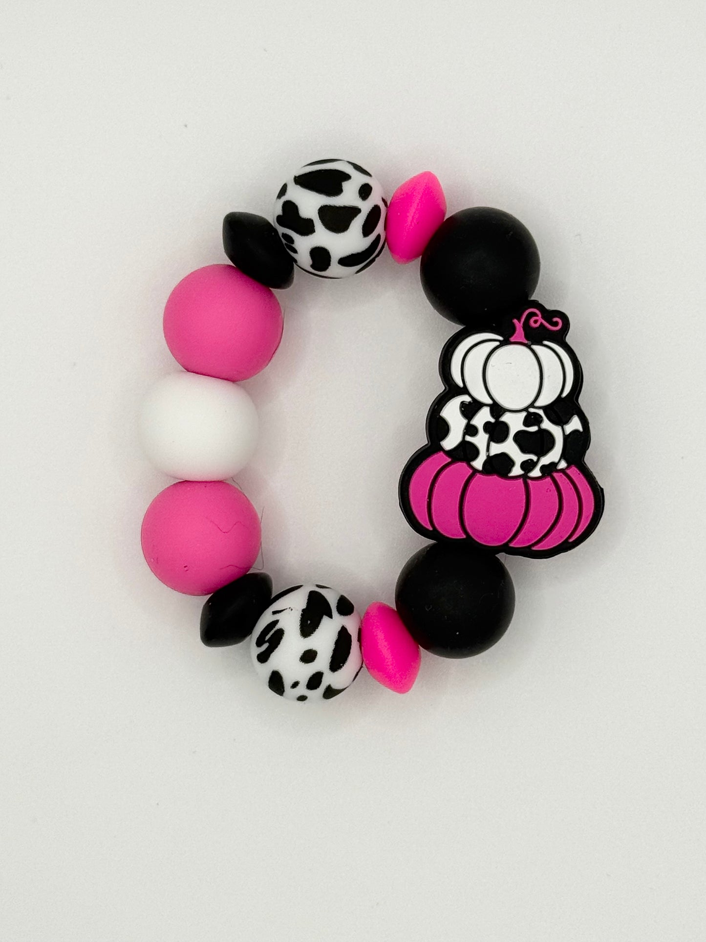 Pink Cow Pumpkin - Cup Charm
