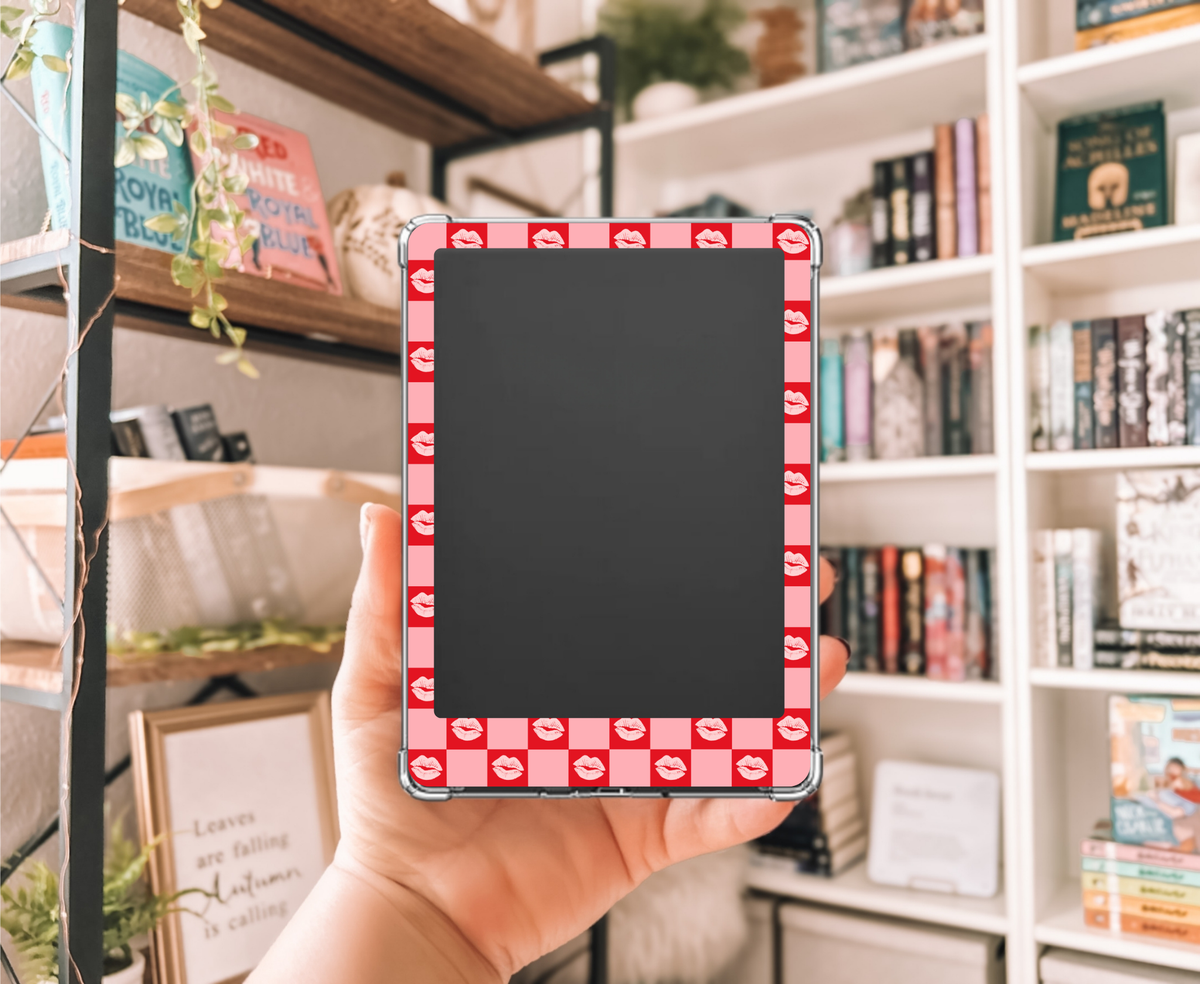 Checkered Heart Ghost - Kindle Skin