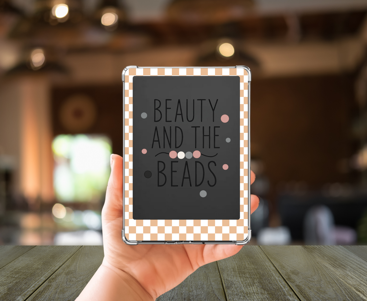 Beige Checkered - Kindle Skin